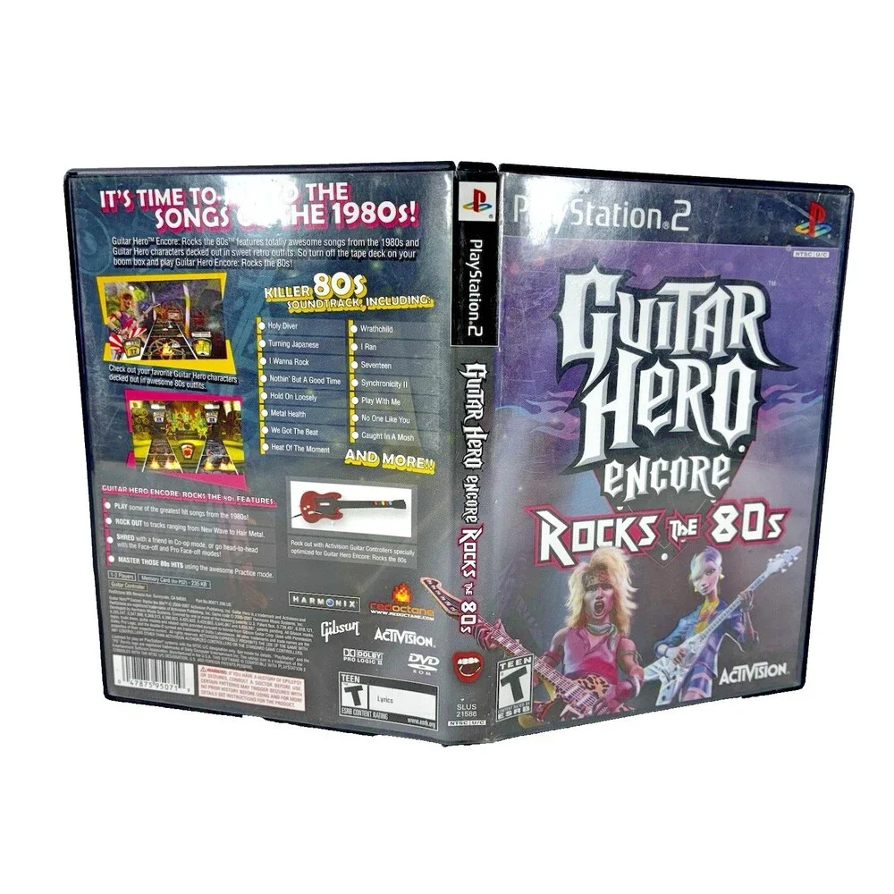 Guitar Hero Encore: Rocks the 80s Sony PlayStation 2 Complete Tested